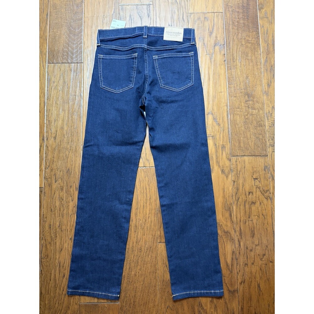 abercrombie kids girls 11/12 jeans Dark Wash Straight Jeans Regular 26.5” Inseam - Picture 2 of 3